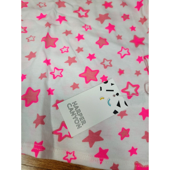 Harper Canyon Kids' Girl's Size 5 Printed Ruffle Top In Ivory Egret Bright Stars - Picture 6 of 9